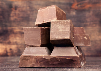 Dark chocolate close-up