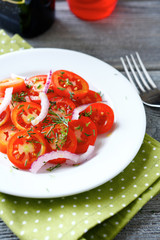 Fresh salad on a plate
