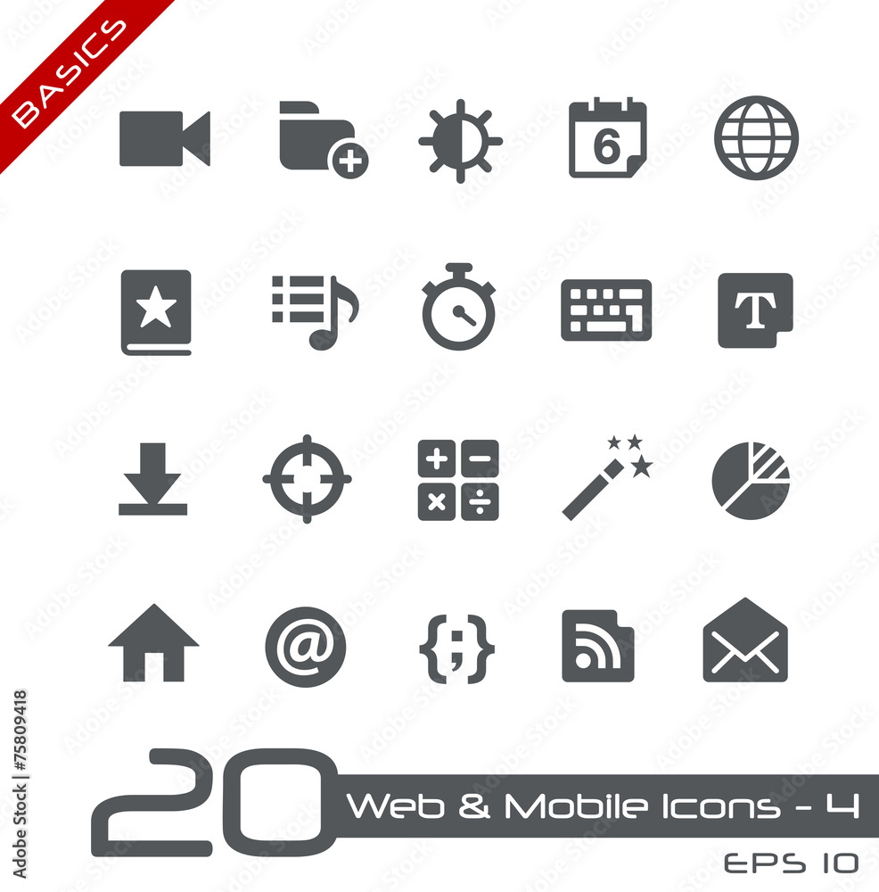 Canvas Prints web & mobile icons-4 -- basics