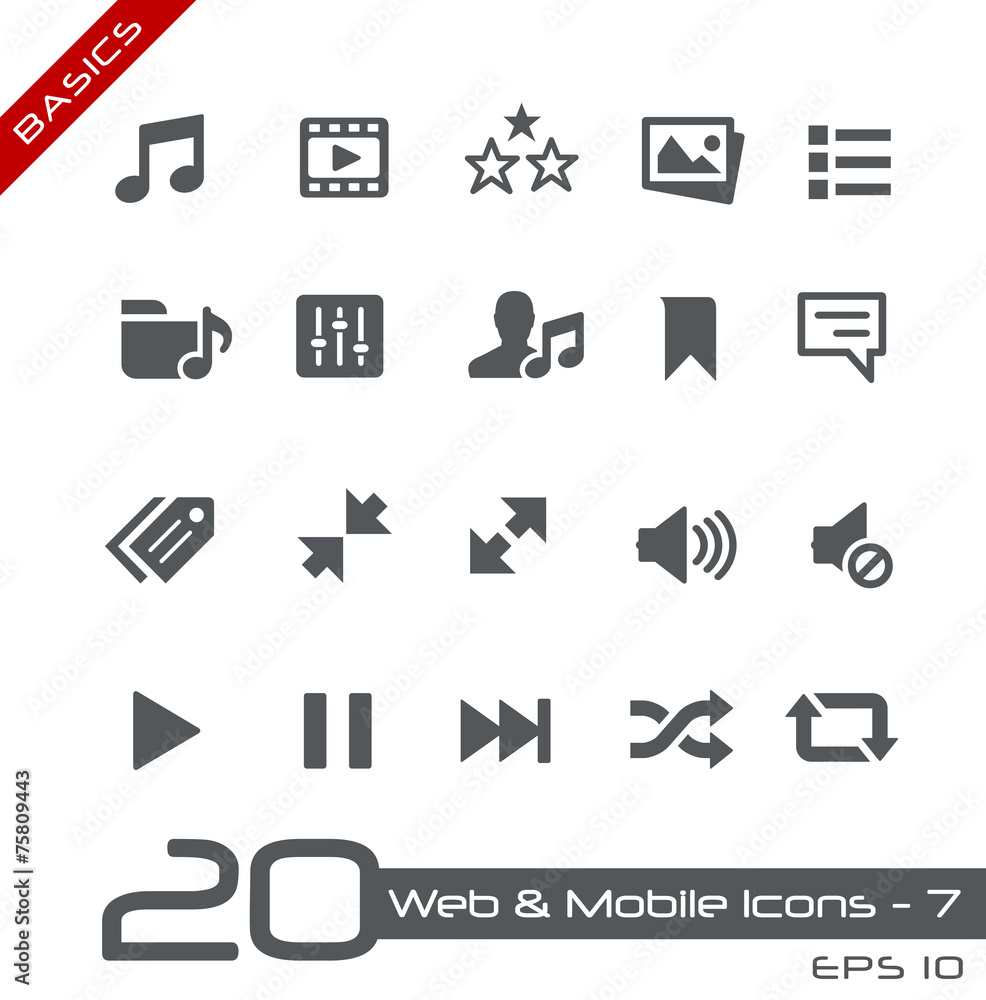 Poster web & mobile icons-7 -- basics