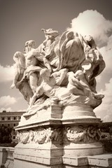 Obrazy na Szkle  Pomnik retro Rzym - ton sepii
