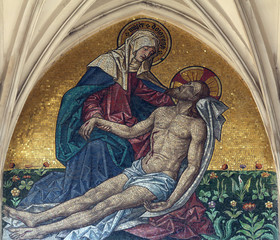 Obraz premium Pieta, Maria am Gestade church in Vienna, Austria