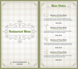 Obraz premium Restaurant menu template
