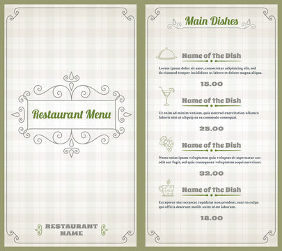 Restaurant menu template