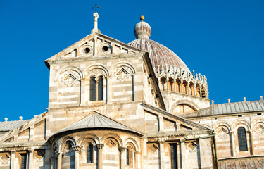 Pisa, Tuscany. Detail of Cathedral in Square of Miracles
