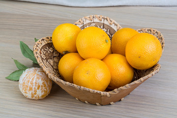 Tangerines in the bowl