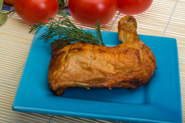 Roasted chicken leg