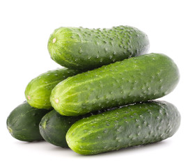 Cucumber vegetable  isolated on white background cutout