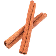 cinnamon stick spice isolated on white background closeup
