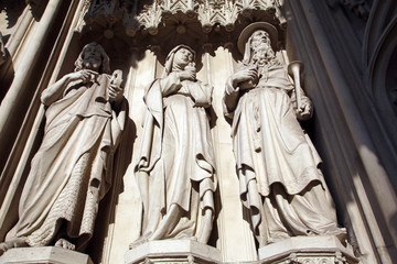 Statue of Saint, Maria am Gestade church in Vienna