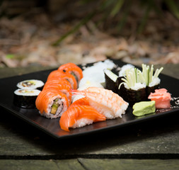 Japanese seafood sushi set