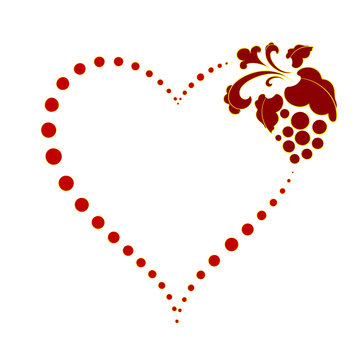 heart of dots on Valentine's day, elements for design