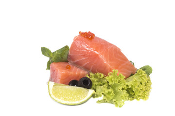 fresh red salty sea fish