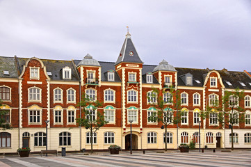 Fototapeta na wymiar Market Square in Fredericia city, Denmark