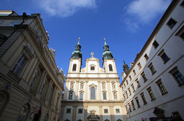 Fototapeta na wymiar Jesuits church in Vienna, Austria
