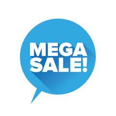 Mega sale label vector