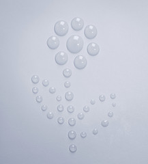 Picture from water drops close-up