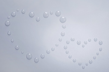 Picture from water drops close-up