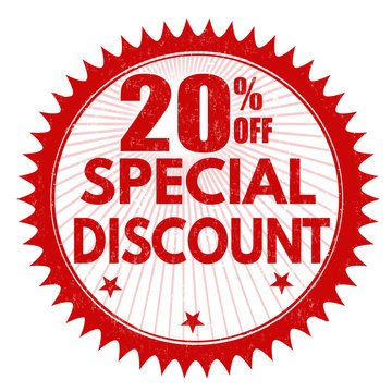 Special discount 20% off stamp