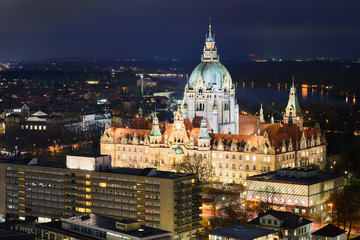 Obraz premium Rathaus von Hannover, Deutschland