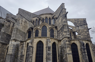 Fototapeta na wymiar windows in Saint Remi Basilica in Reims, France.