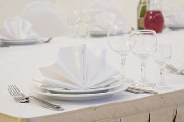 Banquet facilities table setting