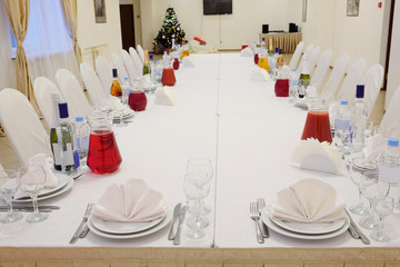 Banquet facilities table setting