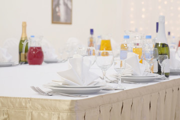 Banquet facilities table setting