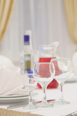 Banquet facilities table setting