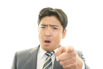 怒るビジネスマン
