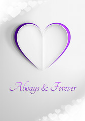 Kartka walentynkowa 'Always & Forever'
