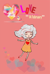 The girl on the road from heart
