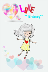 The girl on the road from heart