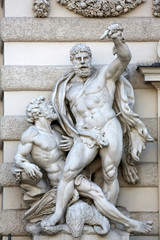 Hercules statue at the Royal Palace Hofburg in Vienna, Austria