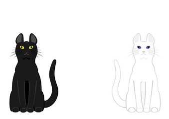白猫と黒猫