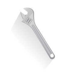 Adjustable wrench - vector