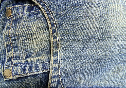 Blue Denim Texture, Background, Jeans