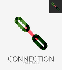 Minimal line design logo, chain icon