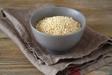 Sesame seeds in a bowl