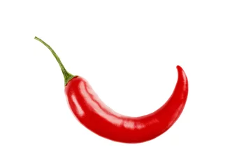 Peel and stick wall murals Hot chili peppers chili pepper isolated on white background