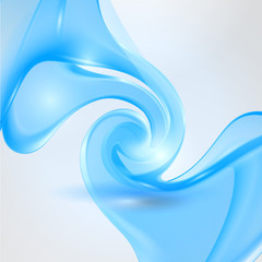 Abstract waving blue background