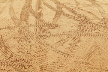 Tire Tracks in the Sand