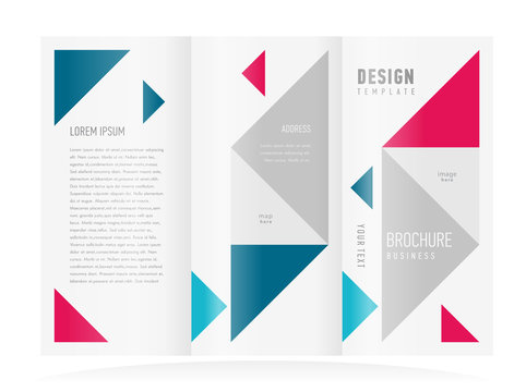brochure design template triangles figure