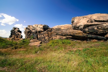 Fototapeta premium Interessante Felsformation - Teufelsmauer im Harz