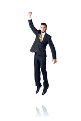 Hanging businessman