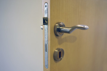 Naklejka premium Detail Of Wooden Door Handles