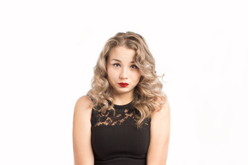 Fototapeta premium Surprised young girl