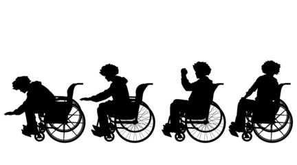 Vector silhouette of a man.