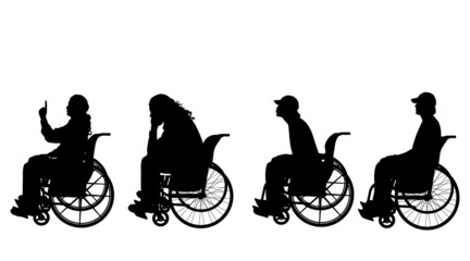 Obraz premium Vector silhouette of a man.