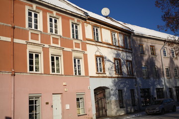 Fototapeta na wymiar The Old Town in winter,Vilnius
